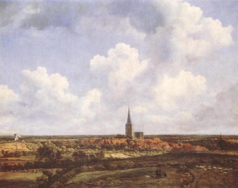 Jacob van Ruisdael Landscape with Church and Village oil painting picture